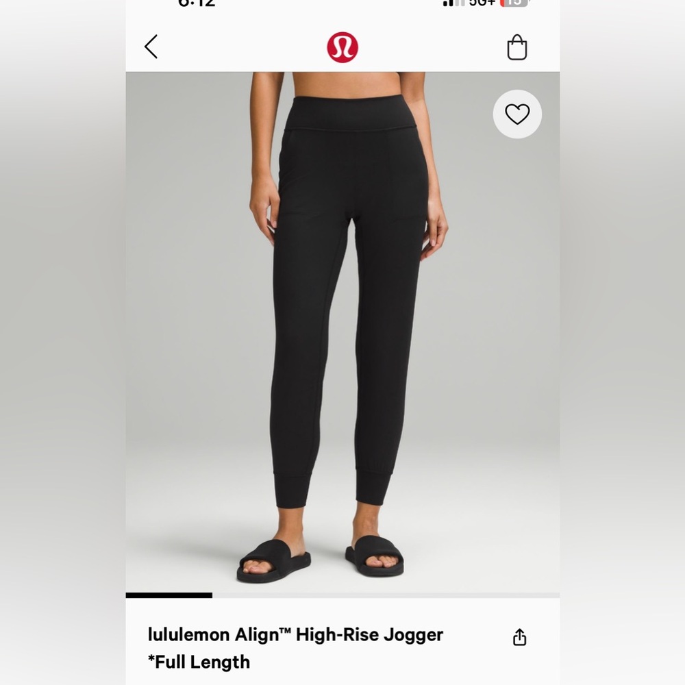 Lululemon align high rise jogger/size 0/ color true navy